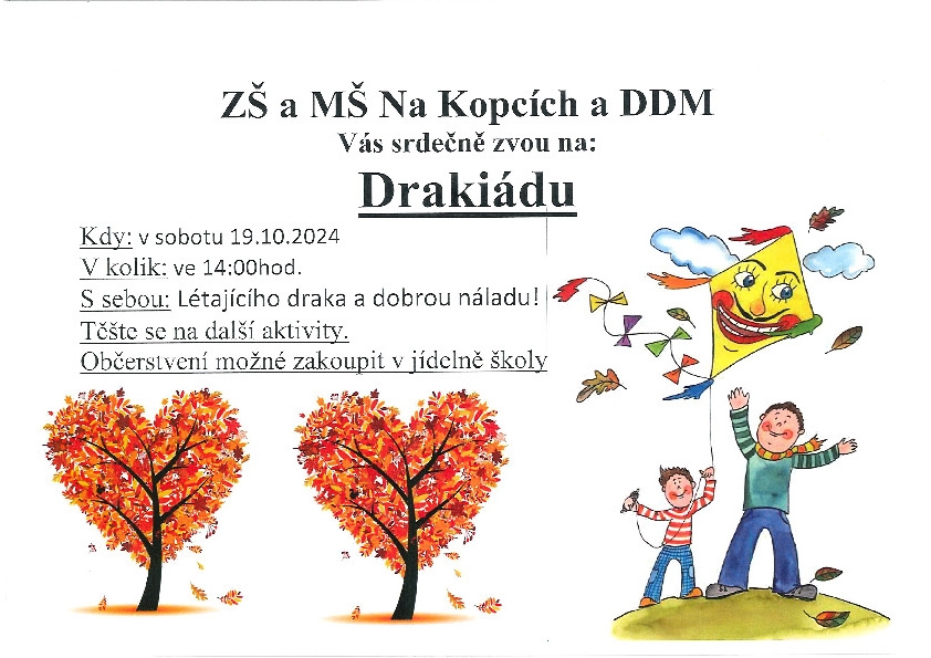 Drakiáda v sobotu 19. 10. ve 14 hodin